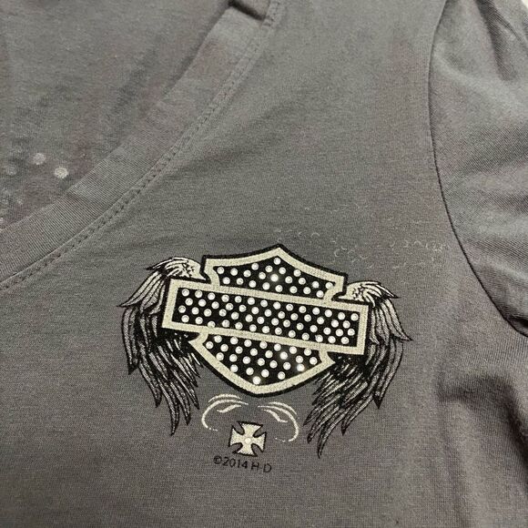 Harley Davidson Grey Thermal Plus Size Shirt Plus Size Large - Picture 4 of 10